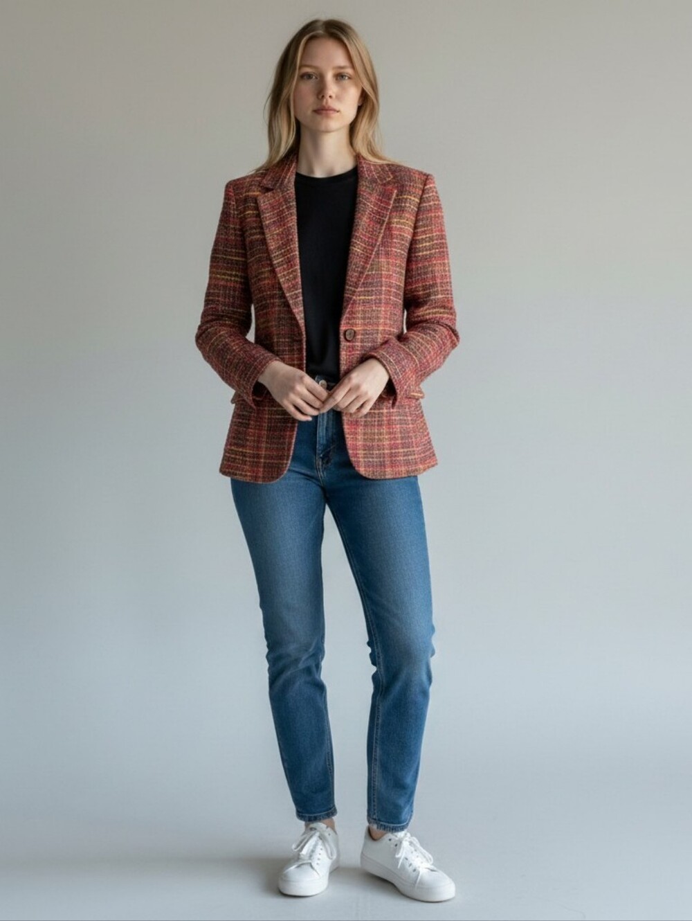 RQT Lined Wool Blend Button Down Blazer Size 12 Women's